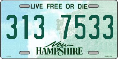 NH license plate 3137533