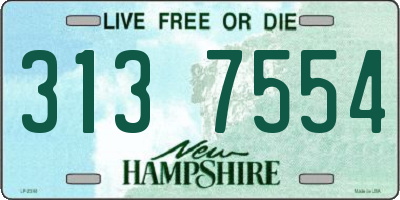 NH license plate 3137554