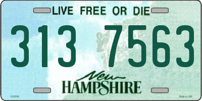 NH license plate 3137563
