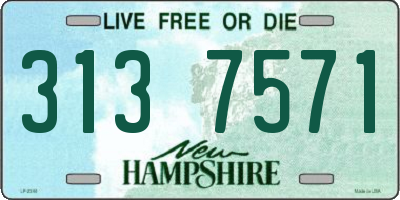 NH license plate 3137571