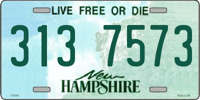NH license plate 3137573