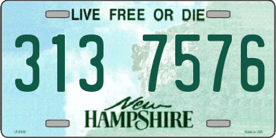 NH license plate 3137576