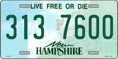 NH license plate 3137600