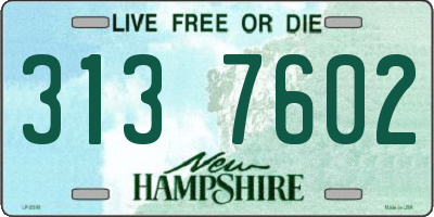 NH license plate 3137602