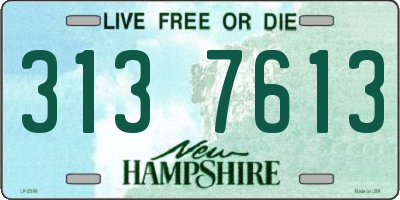NH license plate 3137613