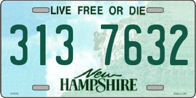 NH license plate 3137632