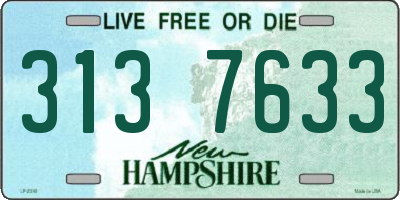 NH license plate 3137633