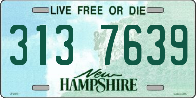 NH license plate 3137639