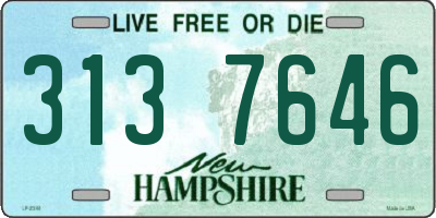 NH license plate 3137646