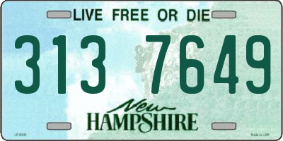 NH license plate 3137649