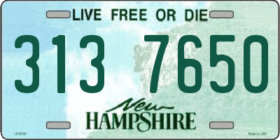 NH license plate 3137650