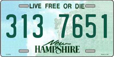 NH license plate 3137651
