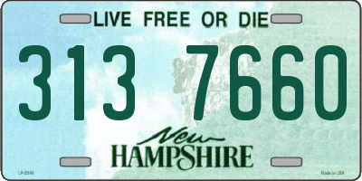 NH license plate 3137660