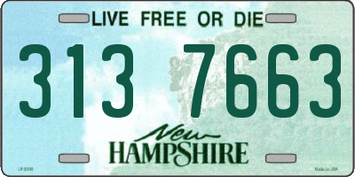 NH license plate 3137663