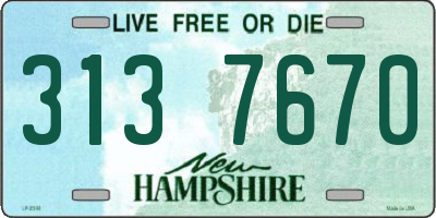 NH license plate 3137670