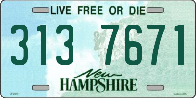 NH license plate 3137671