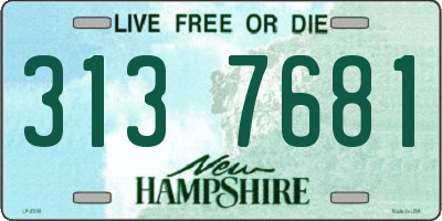NH license plate 3137681