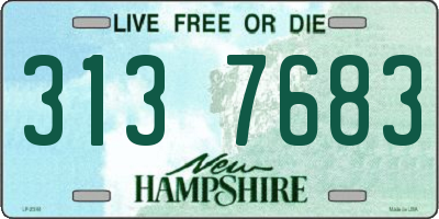 NH license plate 3137683