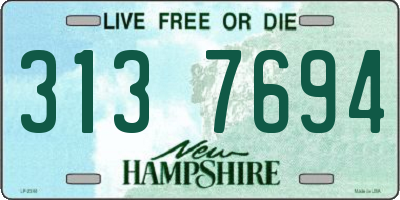 NH license plate 3137694