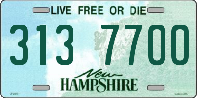 NH license plate 3137700