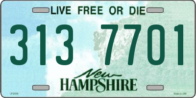 NH license plate 3137701