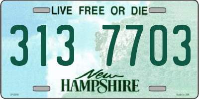 NH license plate 3137703