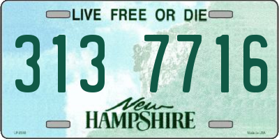 NH license plate 3137716