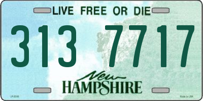 NH license plate 3137717