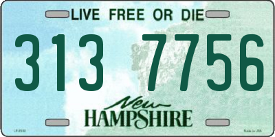 NH license plate 3137756