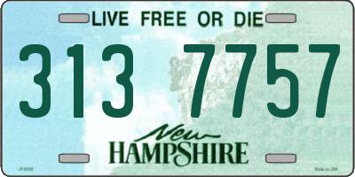 NH license plate 3137757