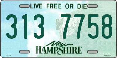 NH license plate 3137758