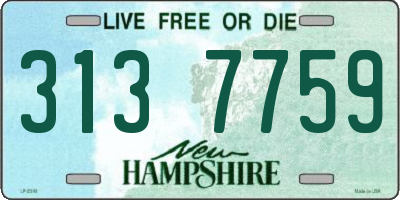 NH license plate 3137759