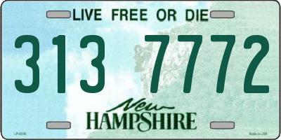 NH license plate 3137772