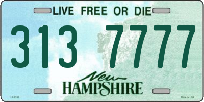 NH license plate 3137777