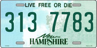 NH license plate 3137783