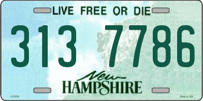 NH license plate 3137786