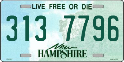 NH license plate 3137796