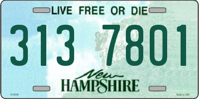 NH license plate 3137801