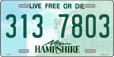NH license plate 3137803