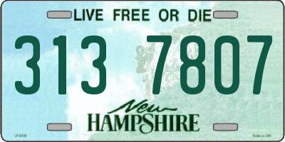 NH license plate 3137807