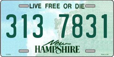 NH license plate 3137831