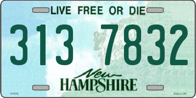 NH license plate 3137832