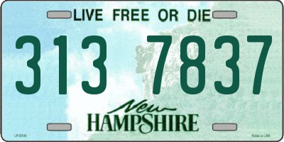 NH license plate 3137837