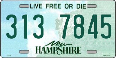 NH license plate 3137845