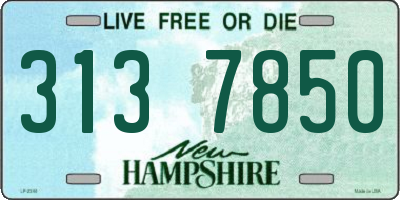 NH license plate 3137850