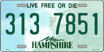 NH license plate 3137851