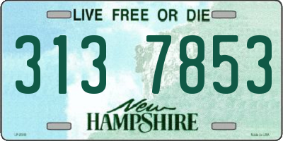 NH license plate 3137853