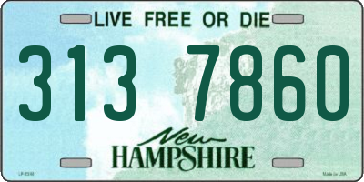 NH license plate 3137860