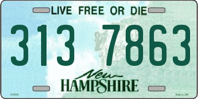 NH license plate 3137863
