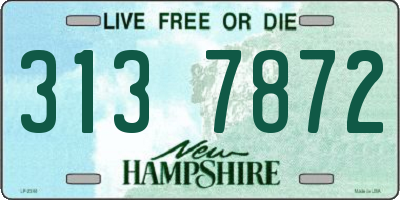 NH license plate 3137872